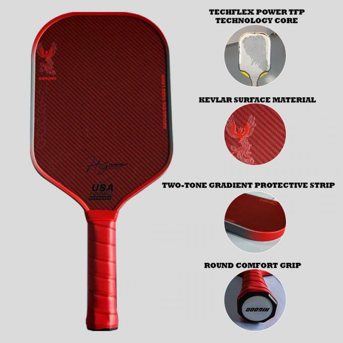 HIGOOO ZHUQUE 16mm TechFlex Power TFP Technology Core Pickleball Paddle ...